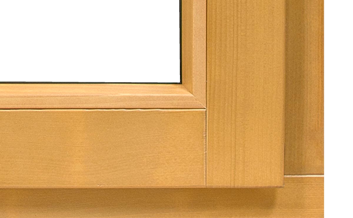 Der unsichtbare Vimatic-Fensterbeschlag, nur von der Seite sieht man doe Lager