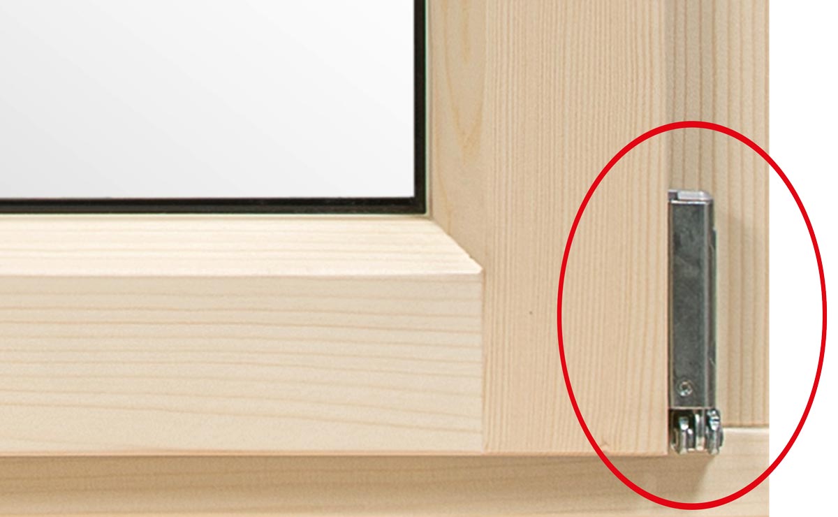 Der sichtbare Doppeltopf-Fensterbeschlag, hier sieht man, was man bekommt