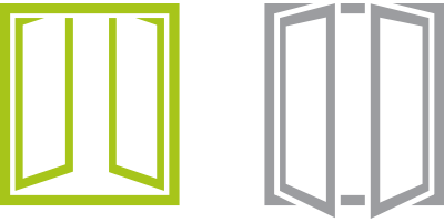 zewifarbige Holz Fenster