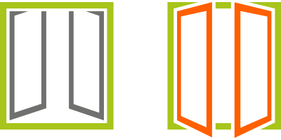 zewifarbige Holz Fenster