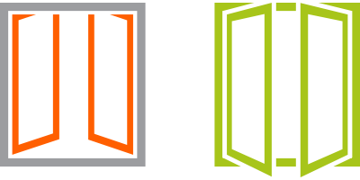 zewifarbige Holz Fenster