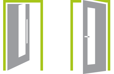 zewifarbige Holz Haustüren