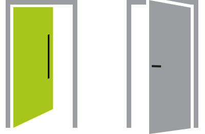 zewifarbige Holz Haustüren mit Vorhangschale