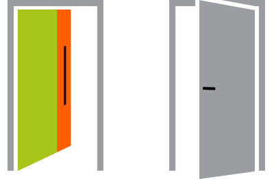 zewifarbige Holz Haustüren mit Vorhangschale