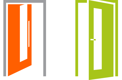 zewifarbige Holz Haustüren