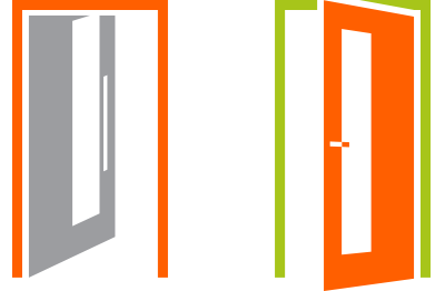 zewifarbige Holz Haustüren